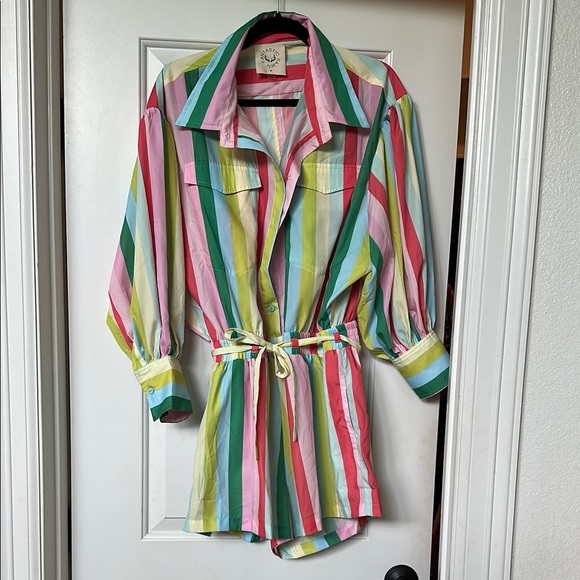 Colorful Striped Jumpsuit - Picture 3 of 6